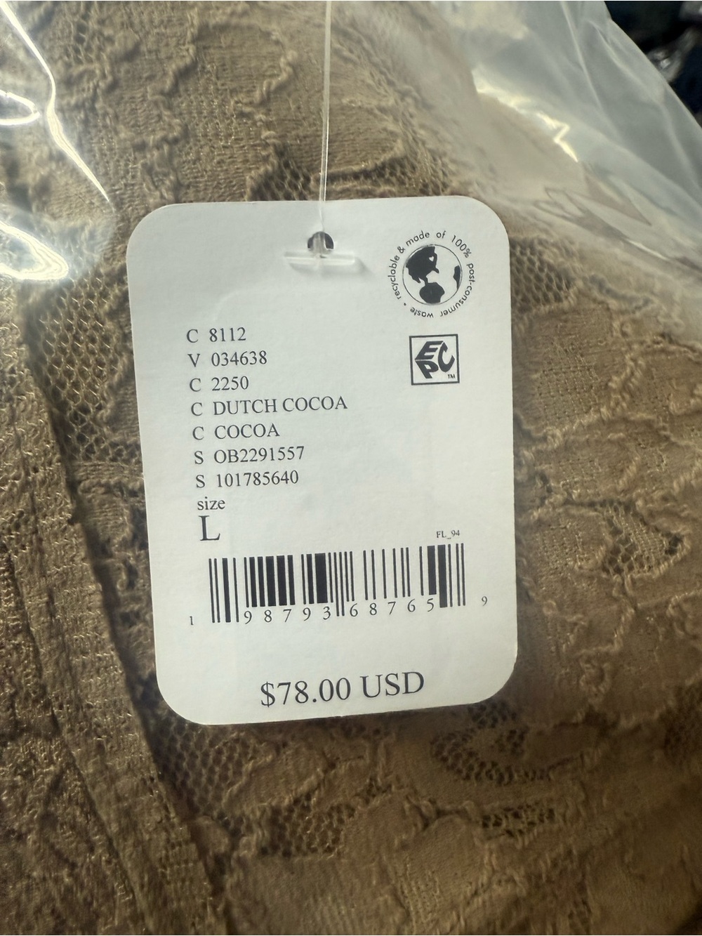 Free People Lace Layering Long Sleeve in Dutch Cocoa - Picture 9 of 10